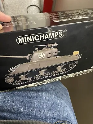 Minichamps 1/35 Scale US Sherman M4A3 Diecast Tank - New In Box WWII • $99.99