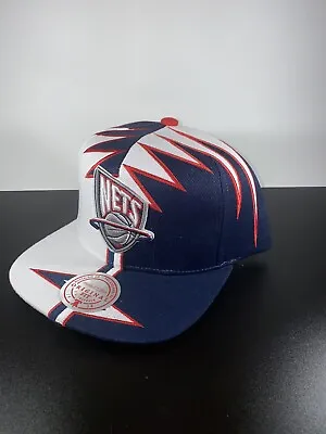 New Jersey Nets Mitchell & Ness Hardwood Classics Shockwave Snapback Hat Cap 007 • $24.88