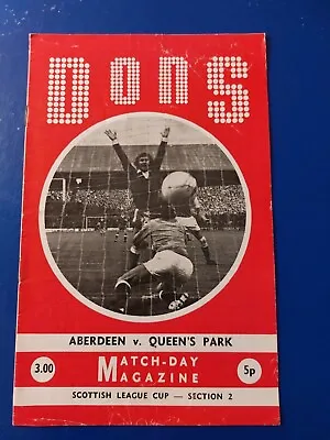Aberdeen V Queens Park  1972 Programme. • £2.40