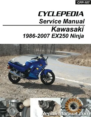 1986-2007 Kawasaki Ninja EX250 Cyclepedia Motorcycle Service Repair Manual P-107 • $39.80