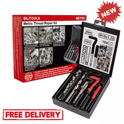 M10x1.25 Thread Repair Kit With HSS Drill - Metric Helicoil Repair Kit • $27.70