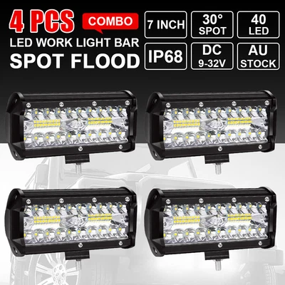 2/4X 7inch LED Work Light Bar Spot Flood Combo Work Driving Lights OffRoad 4WD • $25.45