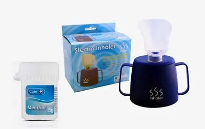 Medisure Steam Inhaler Cup With Menthol Crystals (5g) - Relieve Nasal Congestion • £9.75