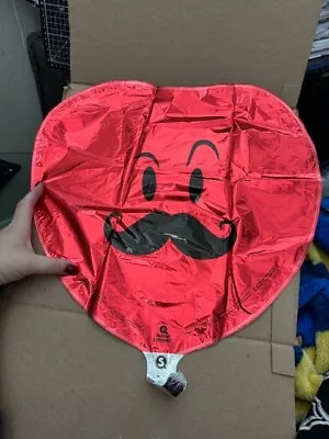 Qualatex SUPRAFOIL 17.5  Heart Emoji Mustache Foil Balloon Party Supply New!!! • $4.50