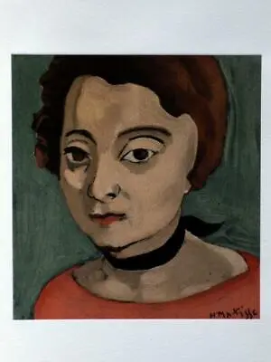 “marguerite Matisse Tete Au Velours Noir 1916” By Matisse – Lithograph (3a-121 • $42.95