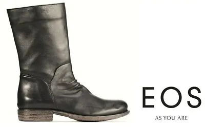 New Eos Shoes Leather Zip Up Mid Height Boots EOS Footwear Portugal Wisped • $159.90