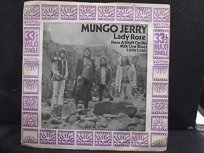 Mungo Jerry   Lady Rose   7  33 Rpm  Ex+ Cond.in Pic Sl. • £1.29