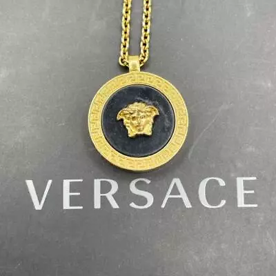Versace Necklace Gold Hardware Medusa Charm Choker Colo Gold Men's Authentic • $239.99