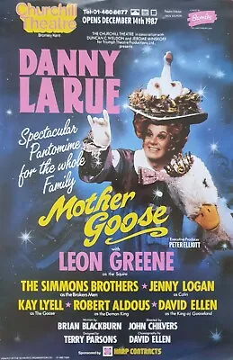 Mother Goose Flyer Danny La Rue Simmons Brothers Jenny Logan • £6