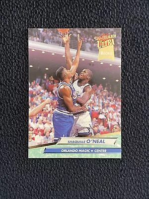 92-93 Fleer Ultra Shaquille O’Neal Rookie #328 Orlando Magic Card Shaq RC • $3.49