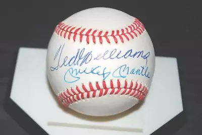 Stunning Mickey Mantle Signed And Ted Williams Oalb  Display  High Grade Psa/dna • $1995