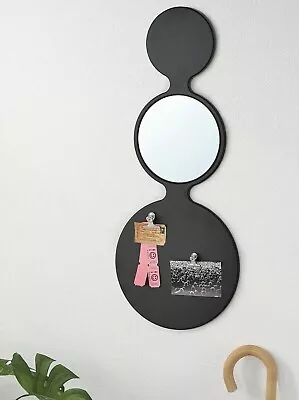 IKEA Sorhassel Memo Board With Mirror And Magnets Black 11 ¾ X 28 ¾   New • £21.99