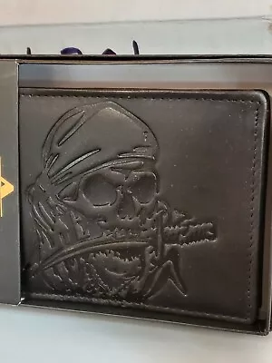 Premium Genuine Leather Skull Printed Bifold Wallet For Men  • $20.99