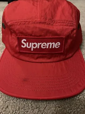 Supreme 5 Panel Camp Cap Red • $60