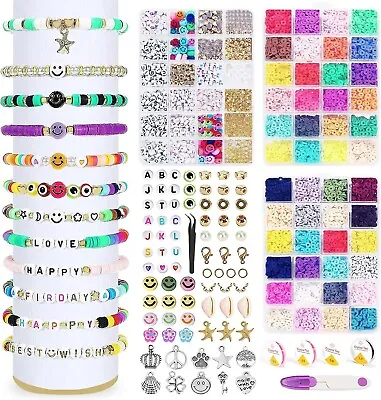 £18 • Buy 13000+ BIG Jewellery Making Kit Beads Charm Bracelet Necklace Set Clay Plastic