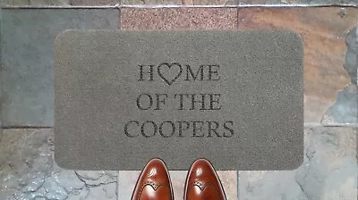 Personalised Better Than Coir Grey External Synthetic Door Mat Multiple Designs • £20.89