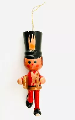 Vtg Wooden Christmas Ornament Musician Marching Band Cymbal Hand Painted 4.5  • $11.95