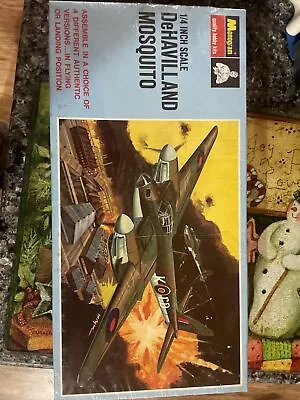 Vtg Monogram De Havilland  Mosquito British WWII Bomber Model Airplane Kit 1988 • $18