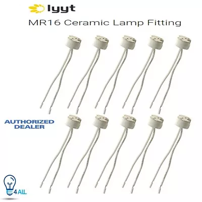 10 Pack MR16 GU5.3 SOCKET LED BULB HALOGEN LAMP HOLDER 12V BASE WIRE CONNECTOR • £6.99