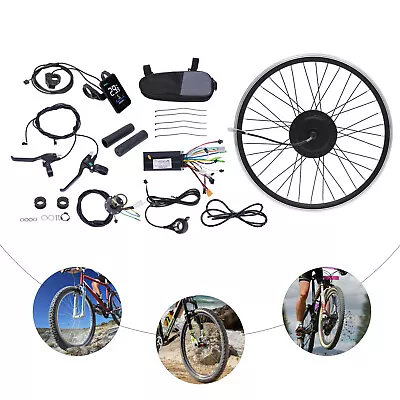 24  500W 36V E-Bike Front Wheel Electric Bicycle Hub Motor Conversion Kit LCD • $202.10