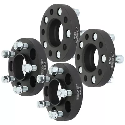 4Pcs 25mm 5x4.5 Hubcentric Wheel Spacers 14x1.5 Black For 2015-2023 Ford Mustang • $60.79