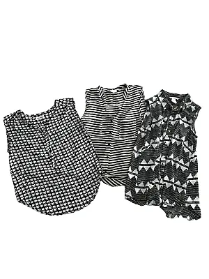 Base Layer Work Tops Lot Of 3 Geometric Stripes Oat And Fawn One H And M H&M • $9.88