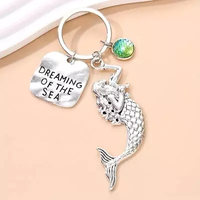 Mermaid Ocean Keychain Key Ring Purse Bag Backpack Car Charm Women Girl Silvery • $12.98