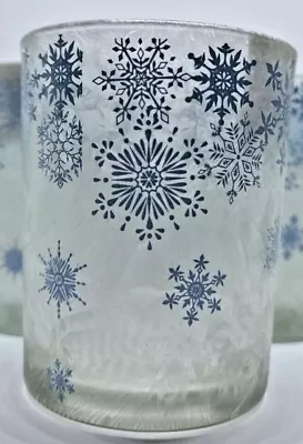 £4.50 • Buy Official Yankee Candle Christmas Snowflake Tea Light Votive Candle Holder Glass