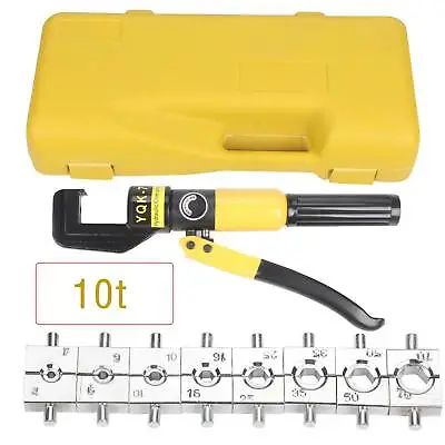£46.09 • Buy 10 Ton 8 Dies Hydraulic Crimper Crimping Tool Wire Battery Cable Lug  Terminal
