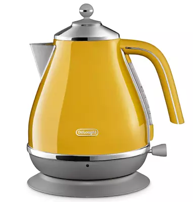 Delonghi KBOC2001Y Icona Capitals 1.7L Kettle W High Gloss Finish - NY Yellow • $159