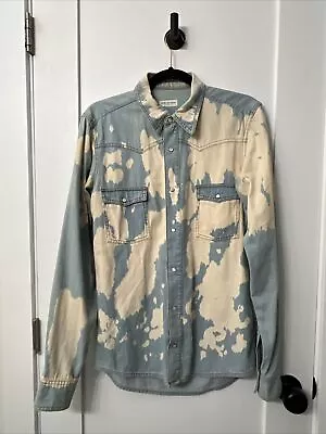 Dries Van Noten Men's Acid Wash Western Denim Shirt SS11 Collection Cotton • $115