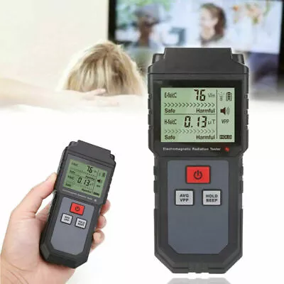 LCD EMF Meter Electromagnetic Radiation Tester Electric Magnetic Field Detector • $36.56