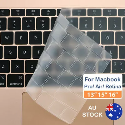 Ultra-Clear Silicone Keyboard Cover For Macbook Air Retina Pro 11.6 13.3 15.4  • $8.99