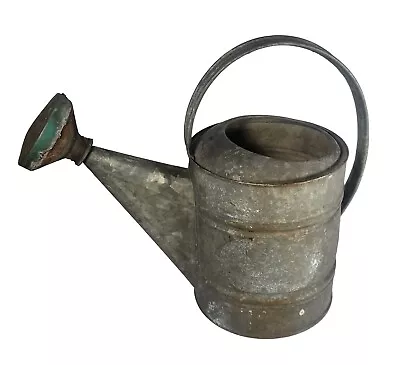 Vintage 8 QT Galvanized Zinc Metal #8 Watering Can With Sprinkle Spout 2 Gallon  • $24.99