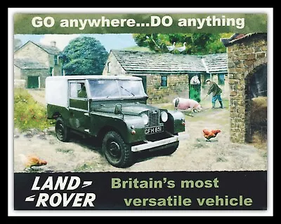 LAND ROVER 4x4 OFF ROAD JEEP FARM FARMER GARAGE WORKSHOP METAL PLAQUE SIGN 296 • £4.99