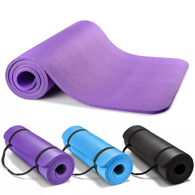 Exercise Mat Gym Fitness Pilates Yoga NBR Thick Pad Nonslip Floor Eco Durable • $16.99