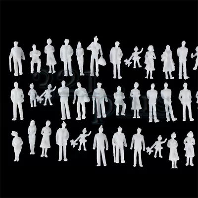 100 Pcs. Unpainted TT Scale Figures TT Gauge Supplies Standing Sitting People • £4.38