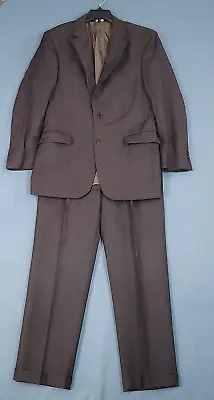 Jos A Bank Men's 2 Piece Suit Sport Coat Blazer Jacket Pants Brown Size 34R • $60.44