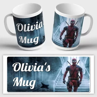 MARVEL PERSONALISED Mug Ceramic Or Unbreakable Avengers Deadpool Super Heroes • £8.99