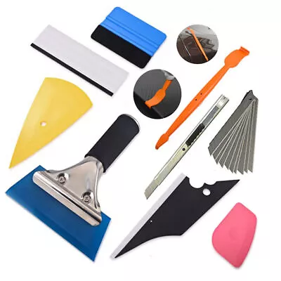 Pro Window Tint Tools Auto Car Wrap Kit Vinyl Application Squeegee Film Scraper • $12.34