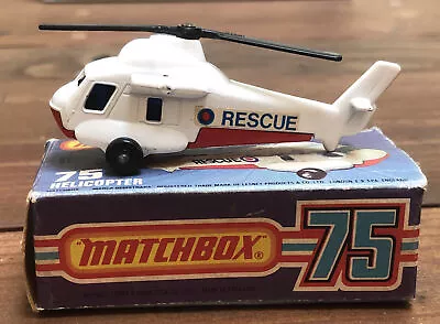 Matchbox Superfast Rescue Helicopter #75 Made In England 1976 MIB • $21.24