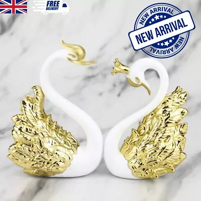 2pcs Swan Ornament Decorative Items Bedroom Living Room Accessories Decor • £10.99