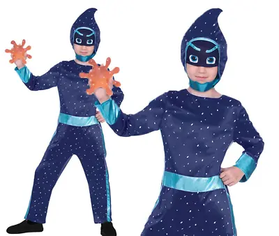 £19.47 • Buy PJ Masks Night Ninja Costume Superhero Villain Fancy Dress Kids Outfit AGED 3-4