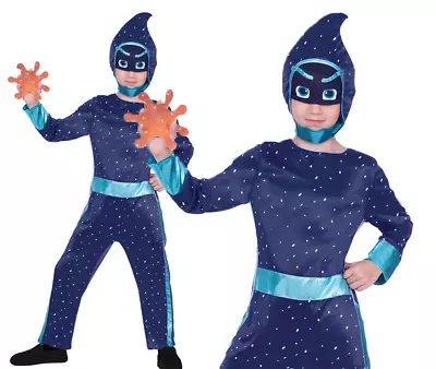 PJ Masks Night Ninja Costume Superhero Villain Fancy Dress Kids Outfit AGED 7-8 • £11.99