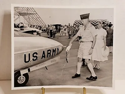 Vintage Photo U.S. Army General Christening Cessna T-37 Tweet Test Program 1958 • $28.73