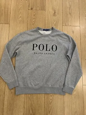 £32 • Buy Polo Ralph Lauren Sweatshirt Grey Mens Size Large Used 