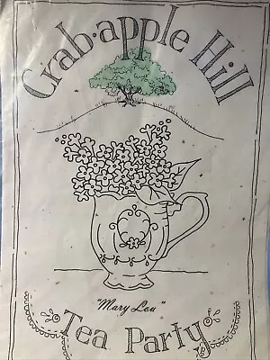 Crabapple Hill Hand Embroidery Pattern Tea Party #529  Mary Lou  Meg Hawkey • $5.50