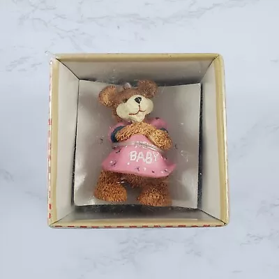 Vtg Kurt Adler #J7609 New Baby Mother To Be Ornament Resin Teddy Bear NEW • $14.99