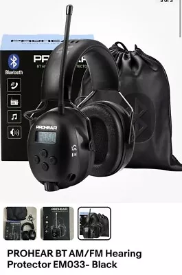 PROHEAR BT AM/FM Hearing Protector EM033- Black • $49