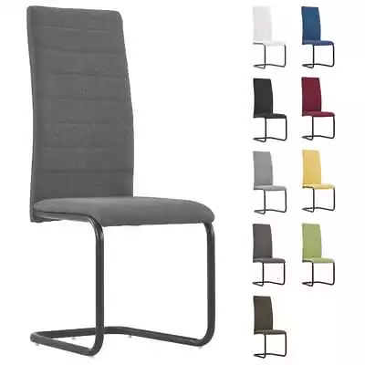 2/4/6x Cantilever Dining Chairs Fabric Dining Side Seats Multi Colours VidaXL • £149.99
